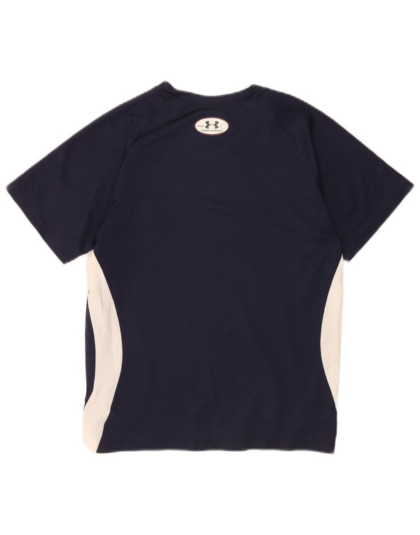 Under Armour Boys Heat Gear T-Shirt Top 11-12 År Large Navy Blue