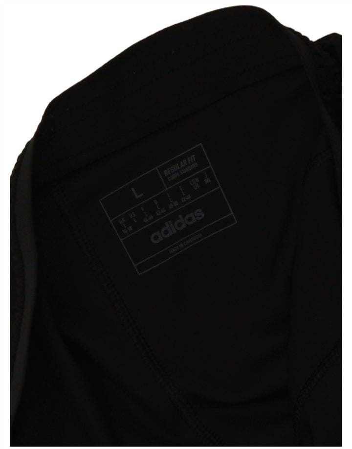 ADIDAS Womens Regular Fit Sportshorts UK 16/18 Large Black