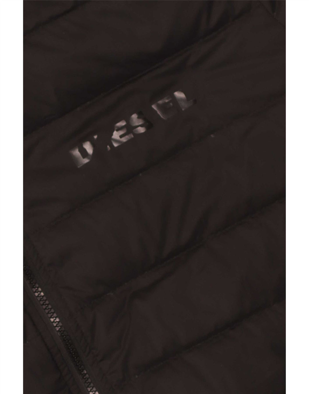 Diesel Herre hætte polstret jakke UK 42 XL Sort Polyester