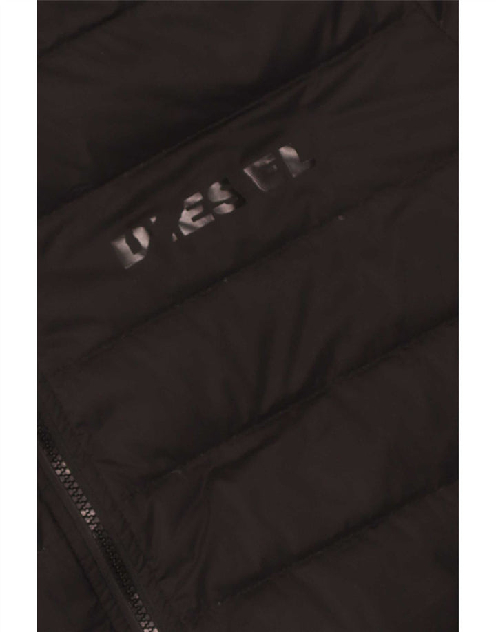 Diesel Herre hætte polstret jakke UK 42 XL Sort Polyester