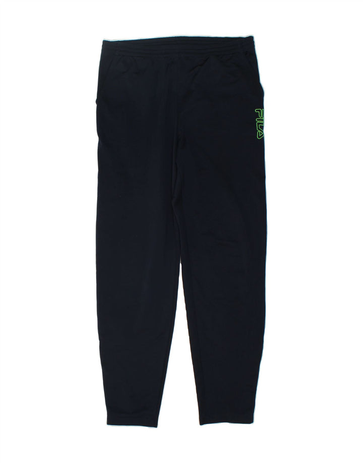 FILA Mens Graphic Tracksuit Trousers IT 48 Medium Navy Blue Polyester Vintage Fila and Second-Hand Fila from Messina Hembry 