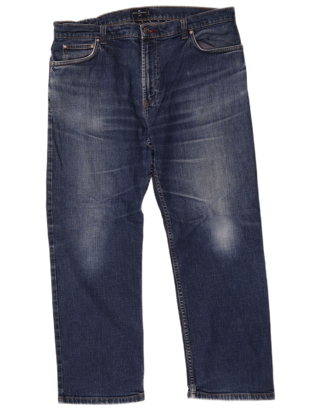 Marks & Spencer Herre Blue Harbor Straight Jeans W38 L29 Blue Cotton