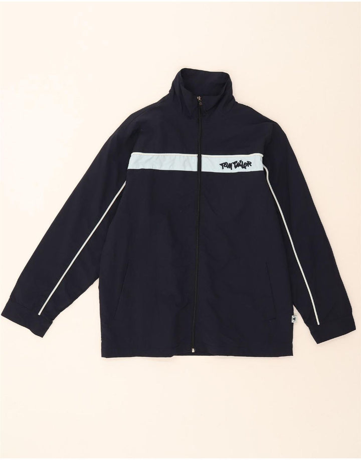 TOM TAILOR Womens Windbreaker Jacket UK 18 XL Navy Blue Colourblock Vintage Tom Tailor and Second-Hand Tom Tailor from Messina Hembry 
