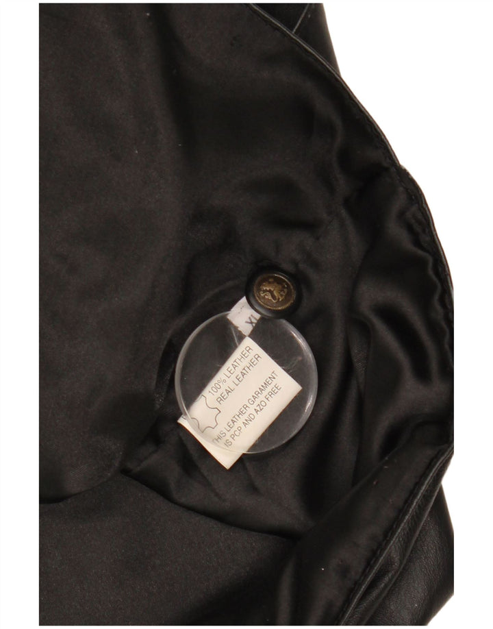 VINTAGE Lædervest til mænd XL sort læder