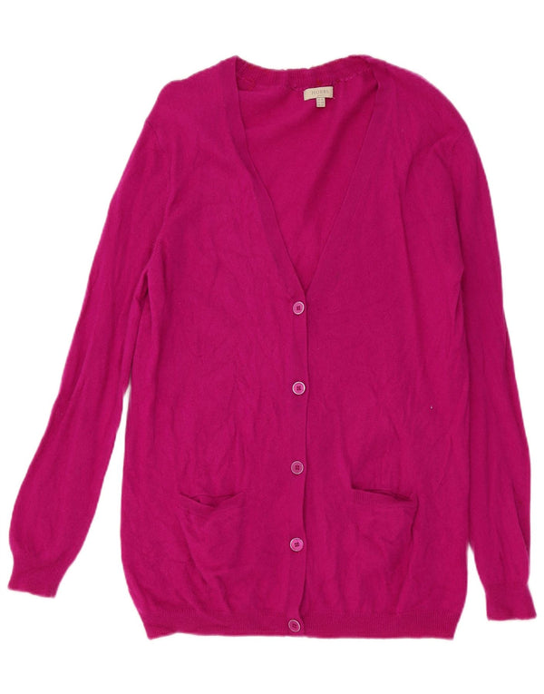 Hobbs Dame Cardigan Sweater UK 14 Large Burgundy Cashmere