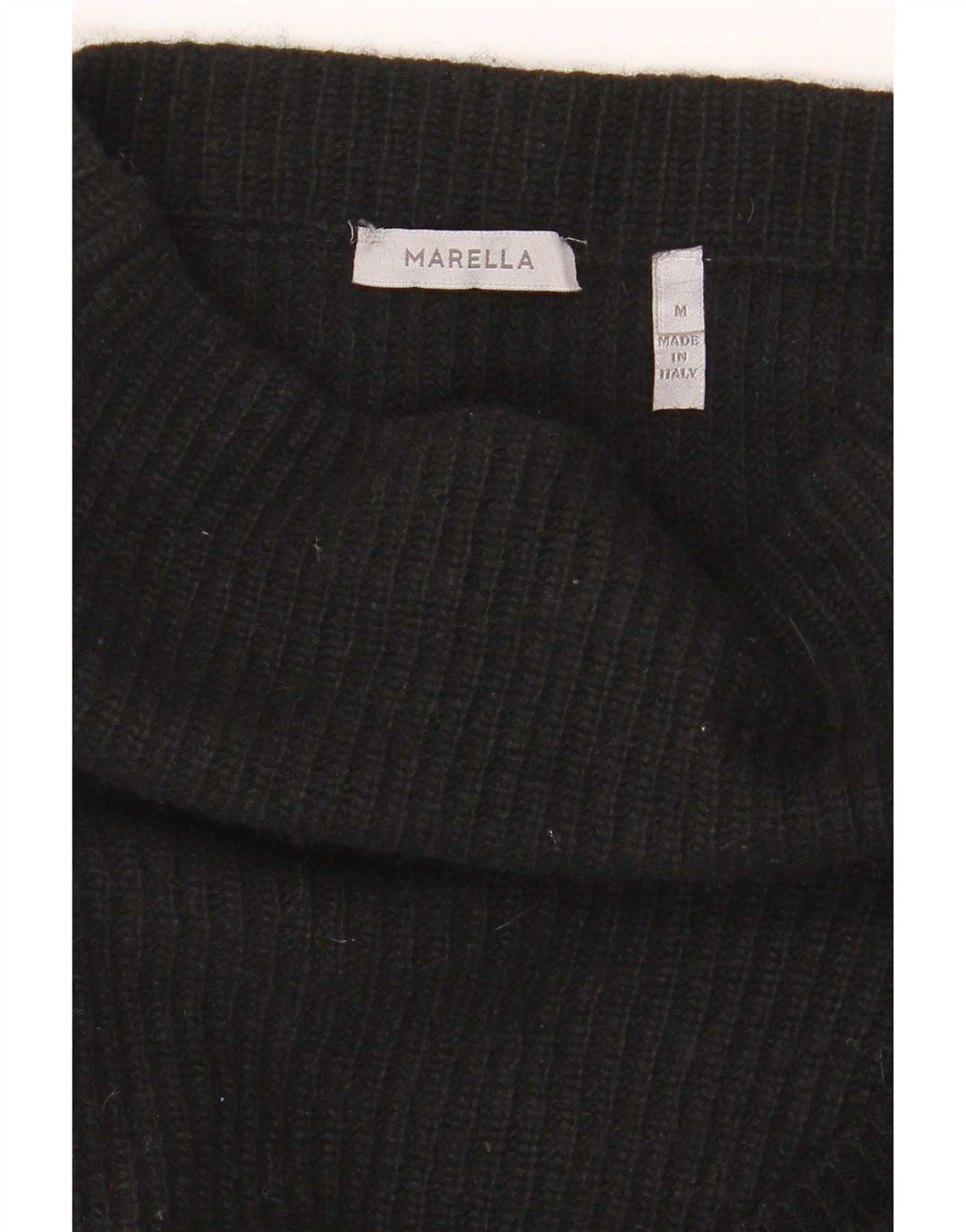 Marella Dame Boat Neck Jumper Sweater UK 12 Medium Black