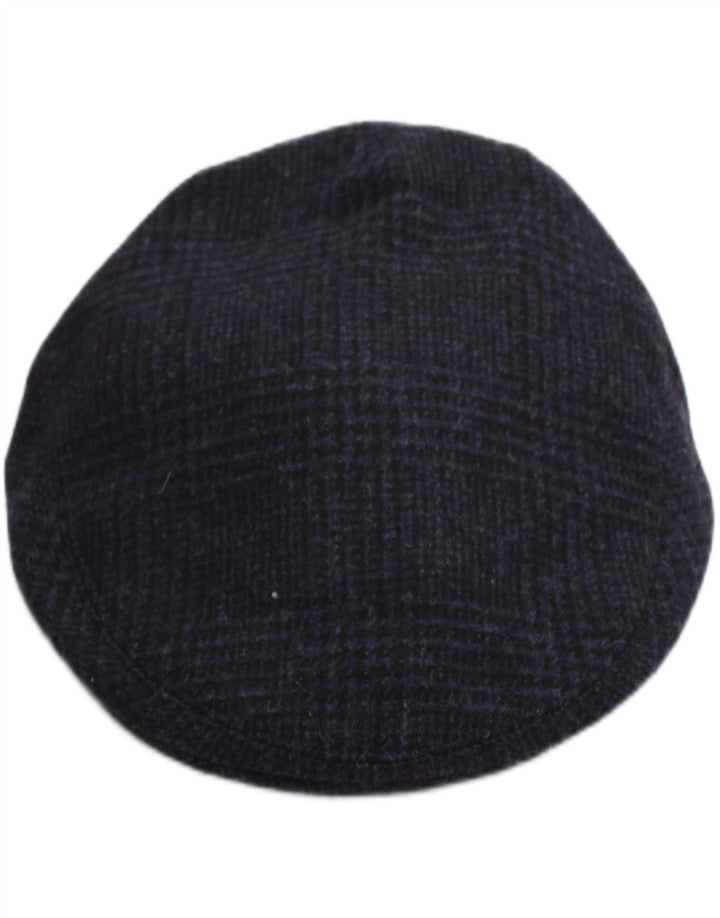 Roderick Charles Herre Flat Cap XL Marineblå Ternet Uld Classic