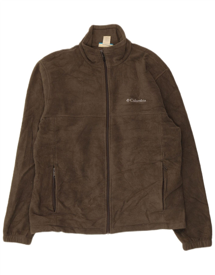 Columbia Herre Fleecejakke UK 40 Stor Khaki Polyester