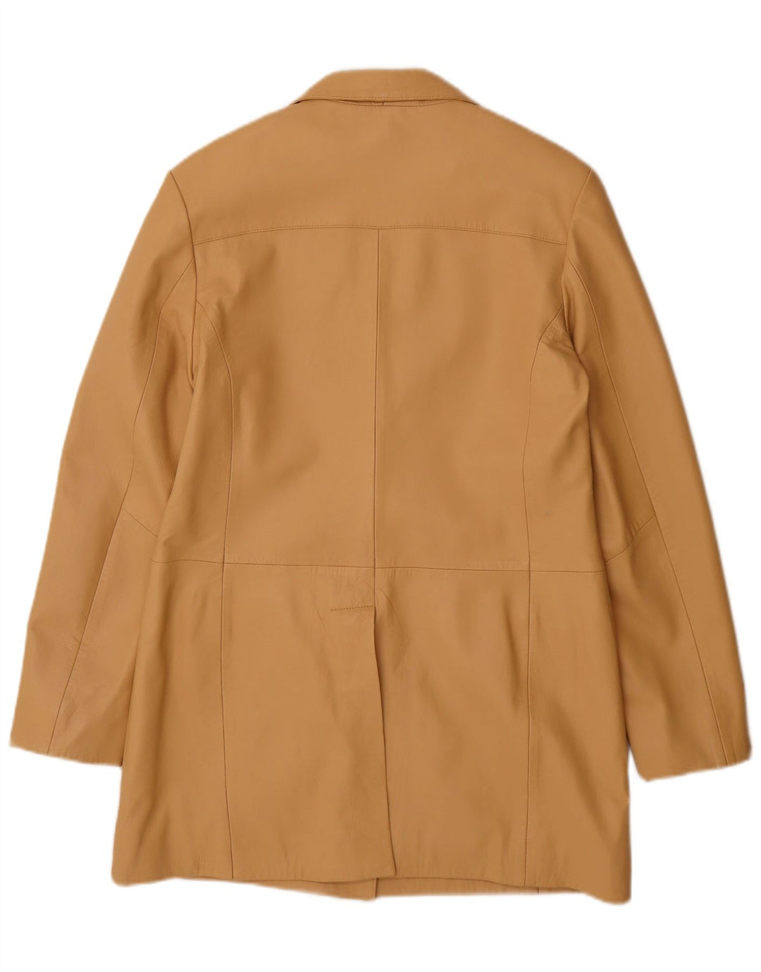 Vintage læderfrakke til kvinder UK 14 Stort beige læder