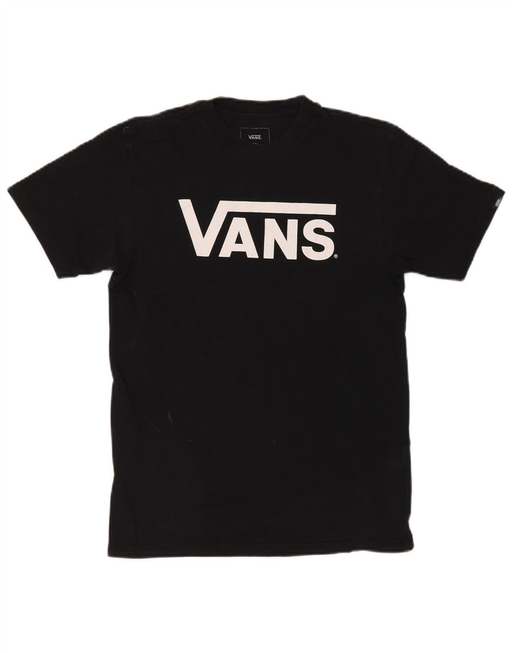 Vans Herre Classic Fit Grafisk T-Shirt Top Lille Sort Bomuld