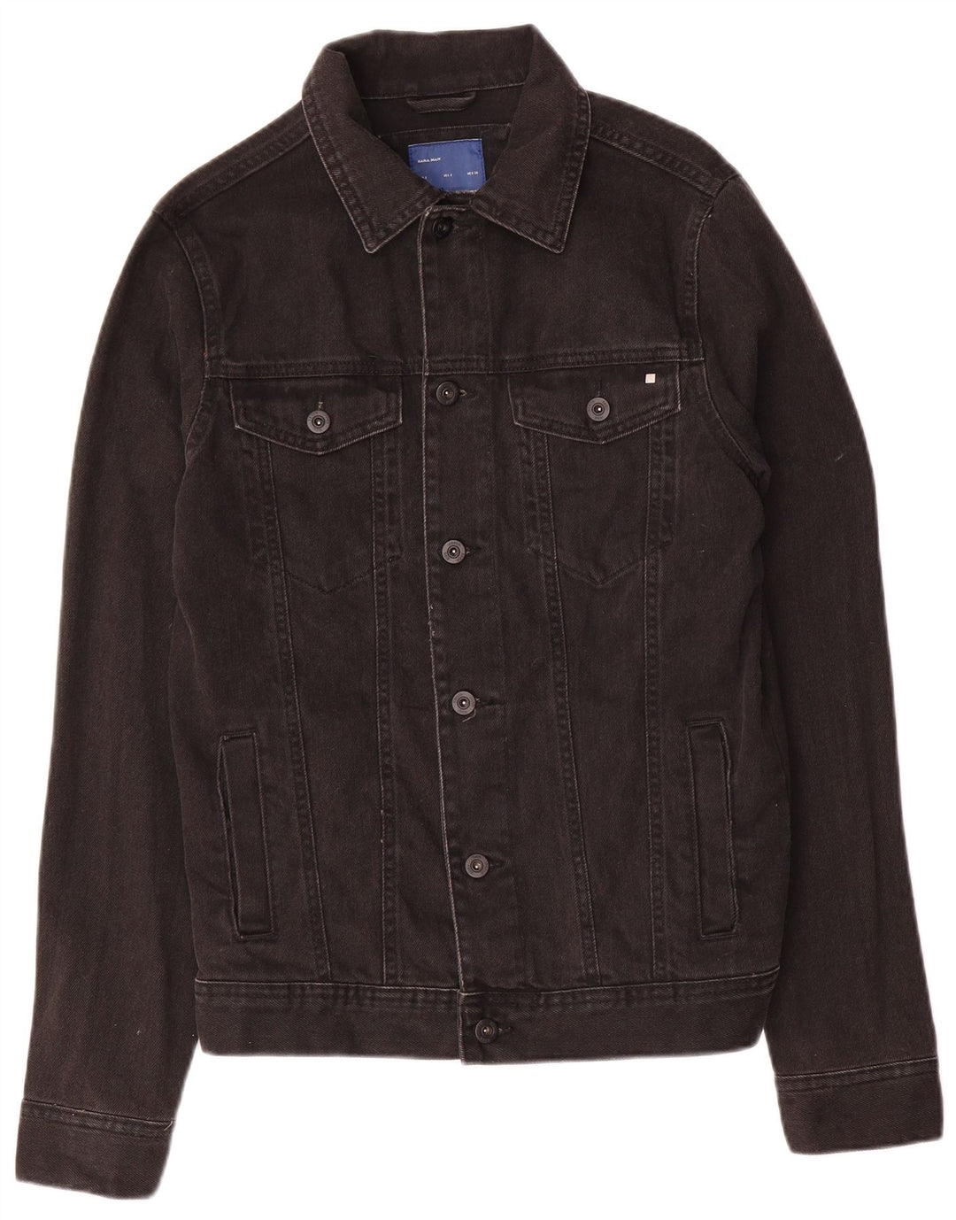 Zara Herre denimjakke UK 36 Lille Sort