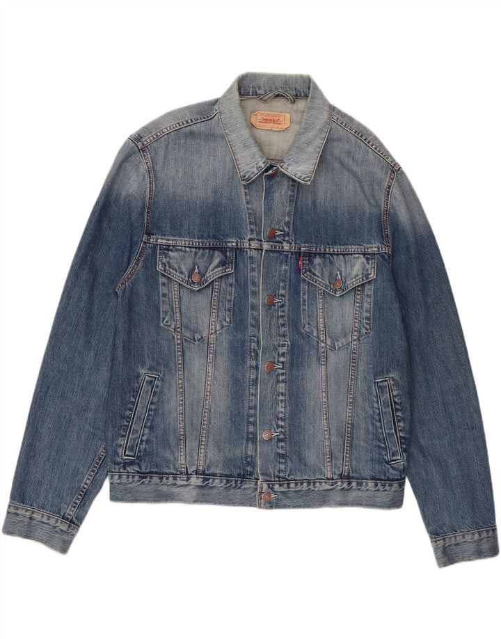 Levi's Herre 70550 Denimjakke UK 40 Stor Blå Bomuld