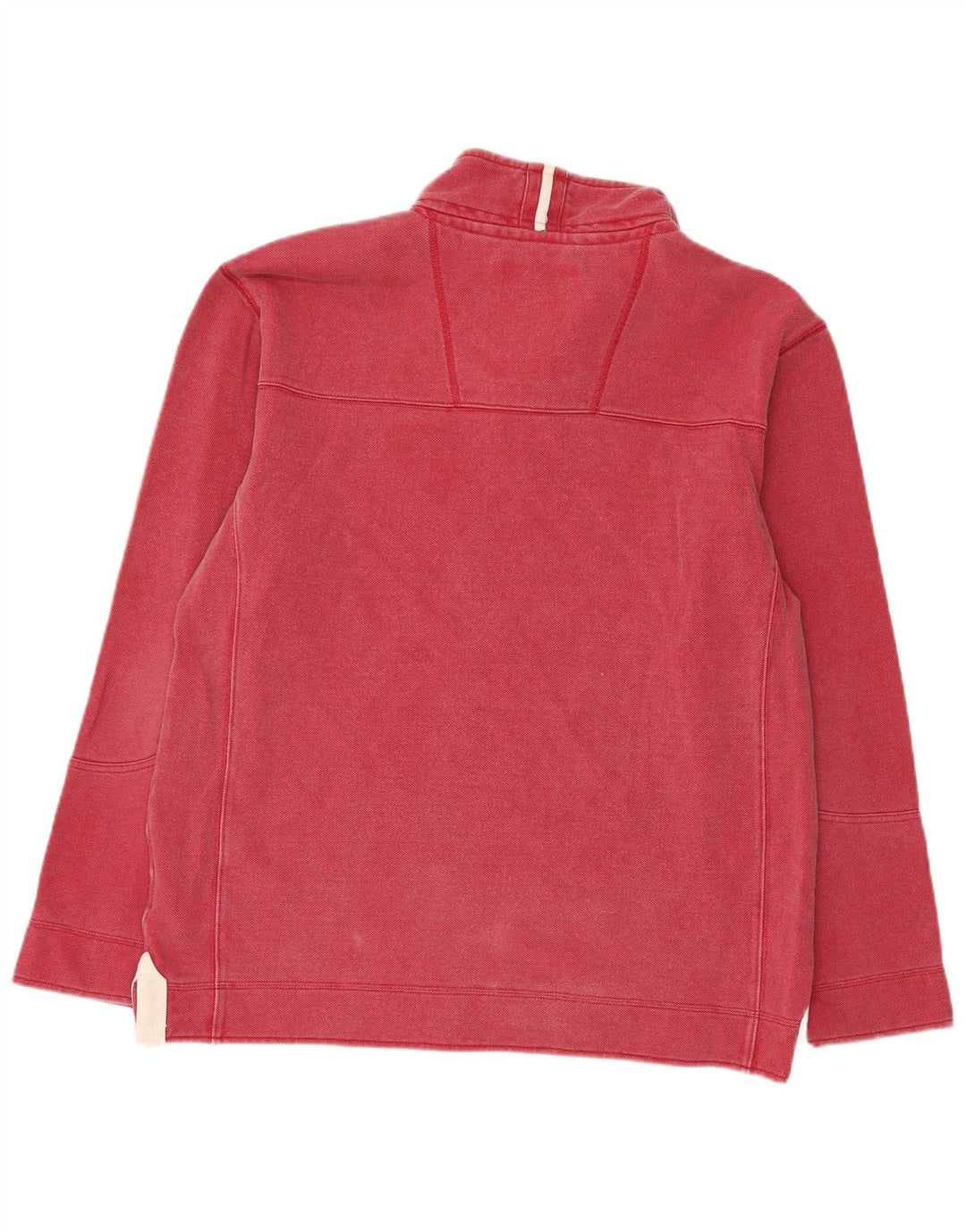 Besætningstøj Herre Zip Neck Sweatshirt Jumper Stor Rød Bomuld