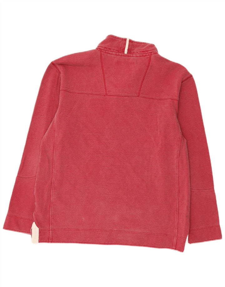 Besætningstøj Herre Zip Neck Sweatshirt Jumper Stor Rød Bomuld