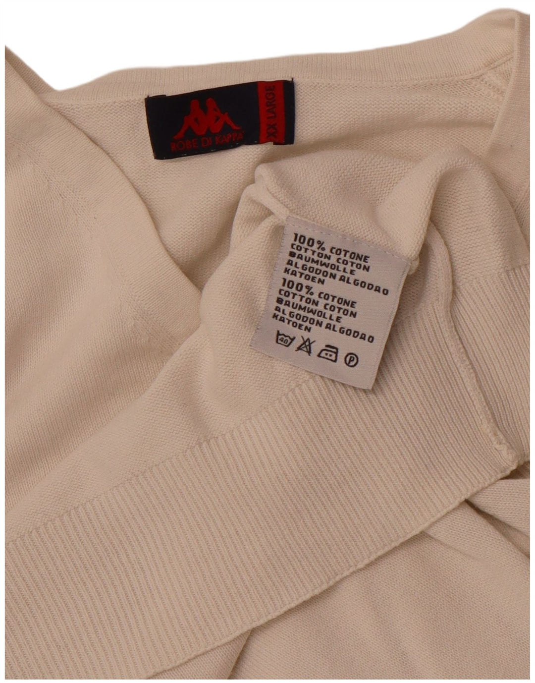 KAPPA Herrevest Tank Top 2XL Off White Bomuld