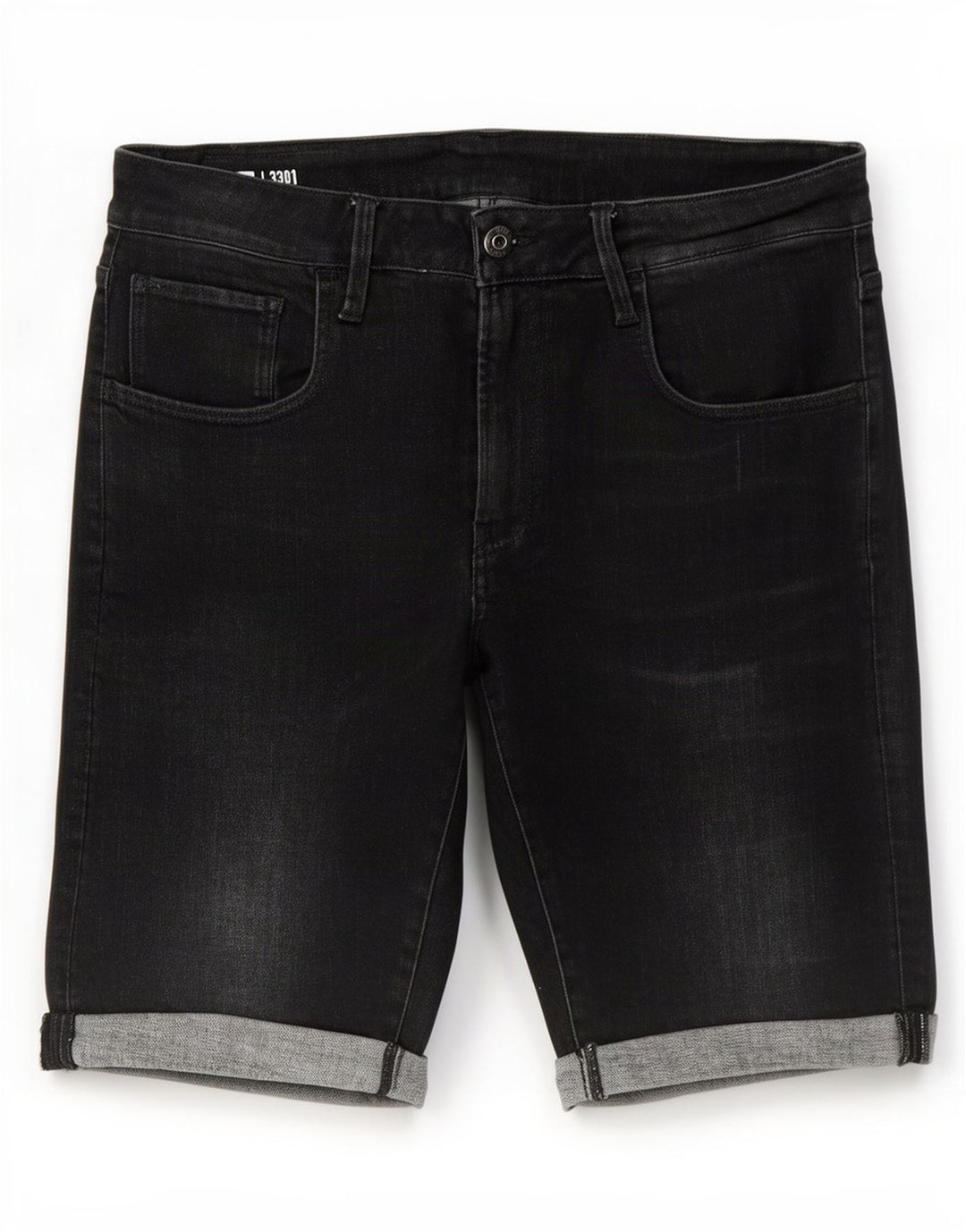 G-Star Herre 3301 Slim Denim Shorts W34 Stor Grå Bomuld