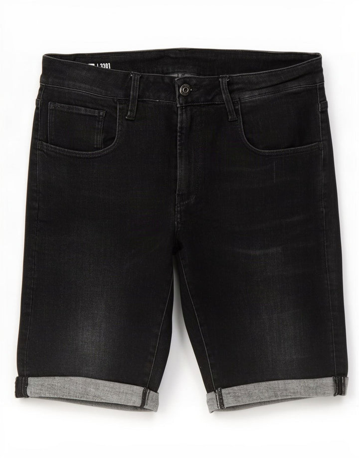 G-Star Herre 3301 Slim Denim Shorts W34 Stor Grå Bomuld