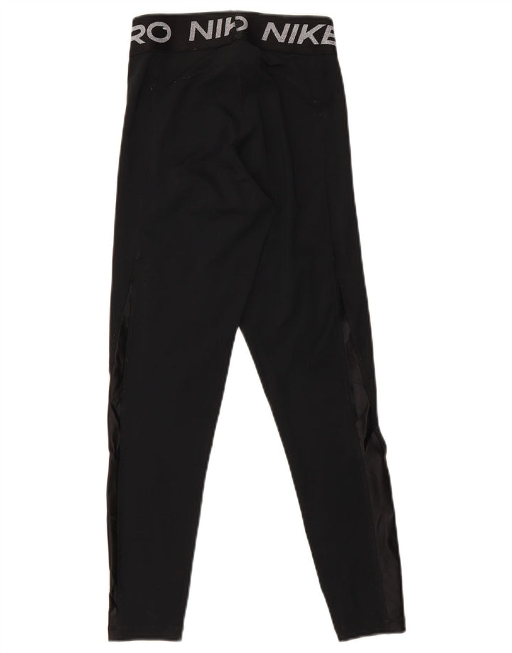 Nike Dame Dri Fit Grafiske Leggings UK 6 XS Sort Polyester