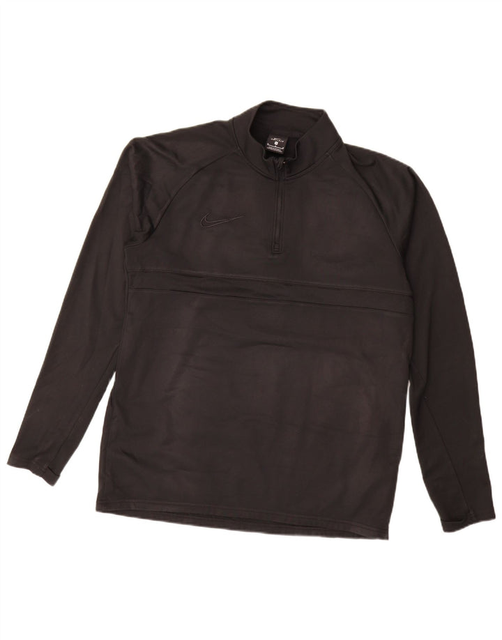 Nike Dri Fit Sweatshirt med lynlås til mænd mellem sort polyester