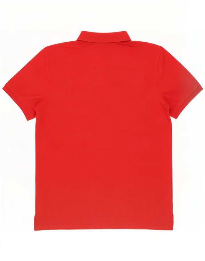 Nike herre Dri Fit poloshirt, stor rød bomuld