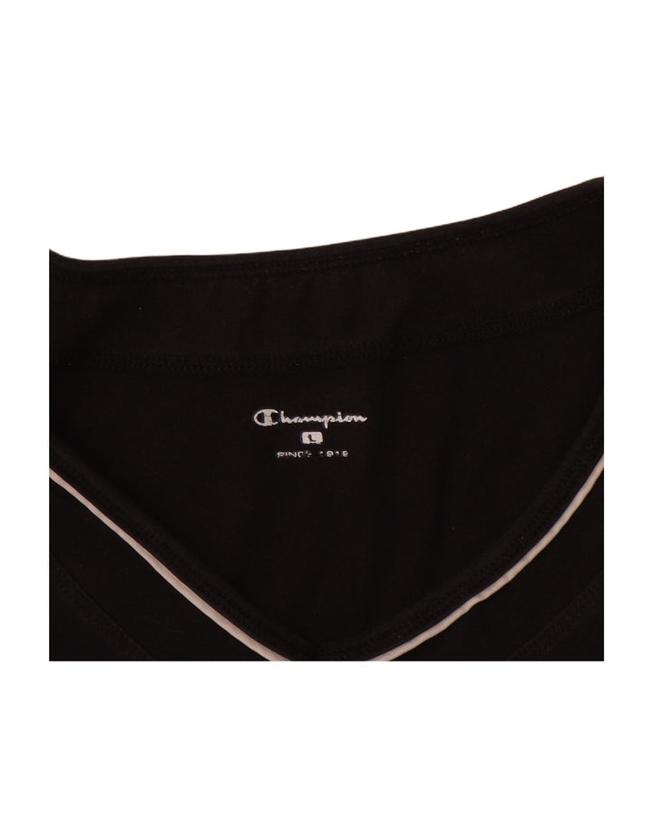 CHAMPION Womens Top 3/4 Sleeve UK 14 Large Black
