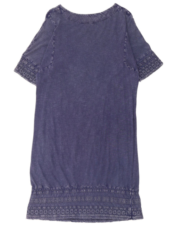 White Stuff Womens Shift Dress UK 12 Medium Navy Blue Cotton