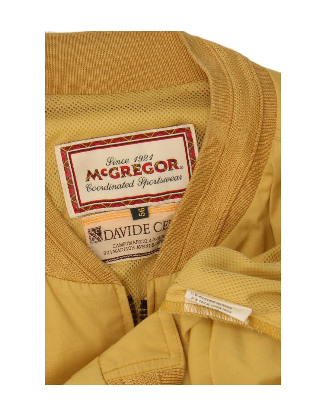 McGregor Herre Bomberjakke IT 56 3XL Gul Polyester