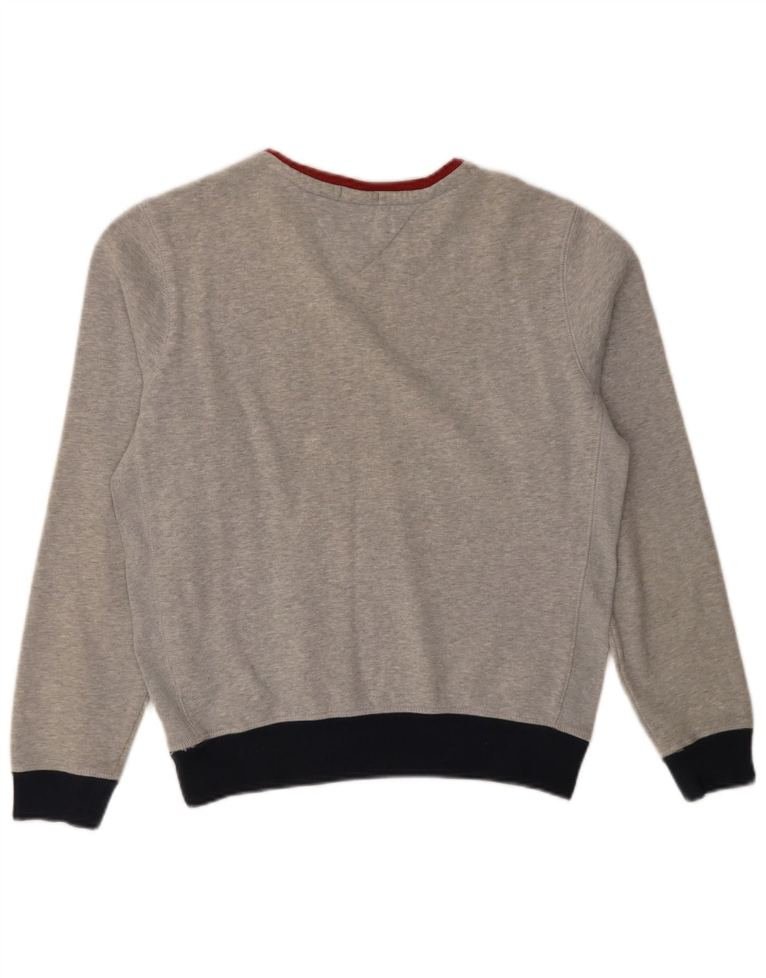 Tommy Hilfiger Dame Grafisk Sweatshirt Jumper UK 10 Lille Grå