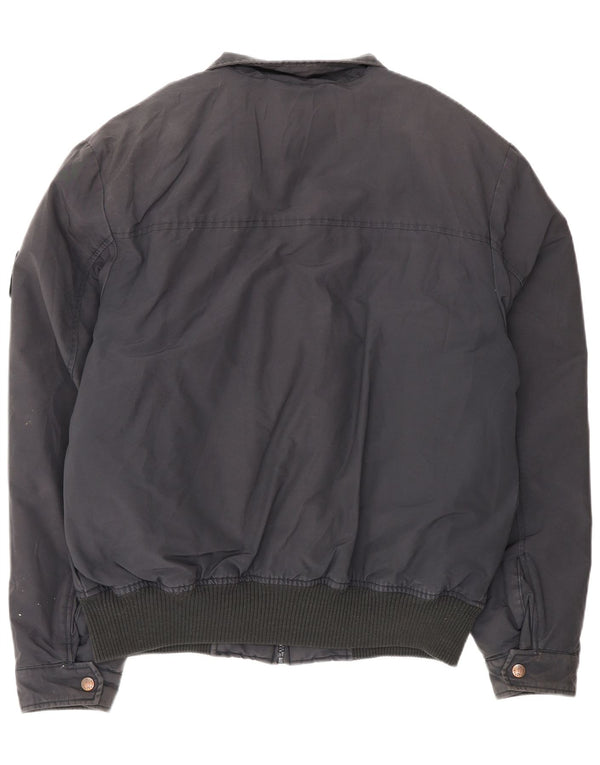 Refrigue Herre Bomber Jacket UK 42 XL Navy Blue Cotton