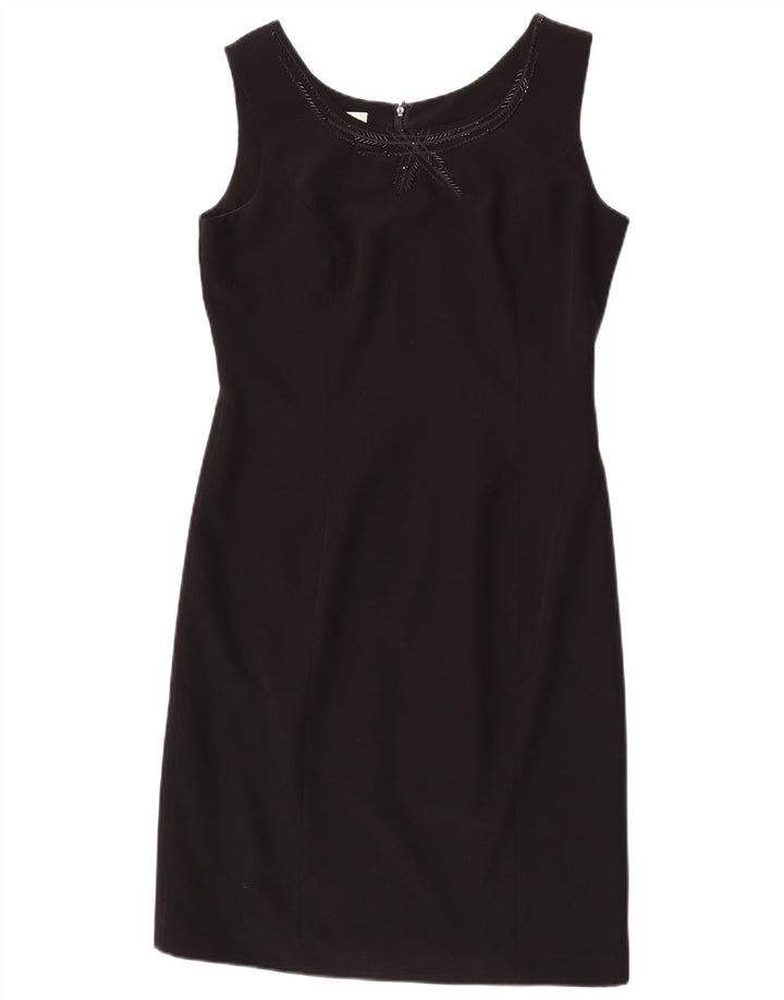 Libra Womens Sleeveless Sheath Dress UK 12 Medium Black Polyester