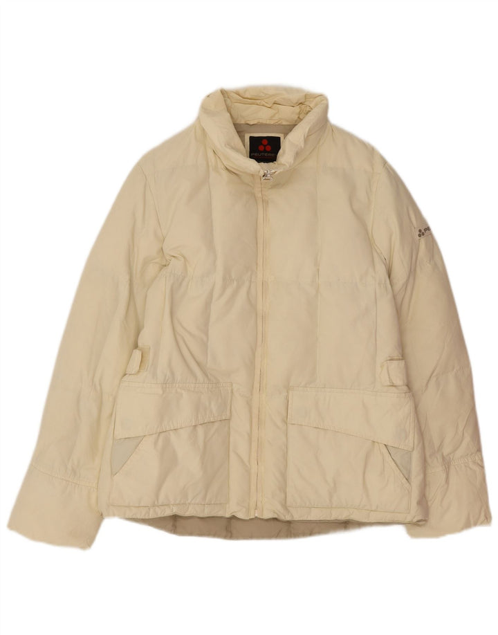 PEUTEREY Polstret jakke til kvinder IT 44 Medium Off White Polyamid