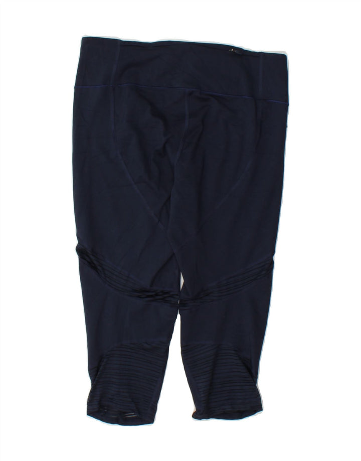 ADIDAS Womens Climacool Capri Leggings UK 8/10 Small Navy Blue Vintage Adidas and Second-Hand Adidas from Messina Hembry 