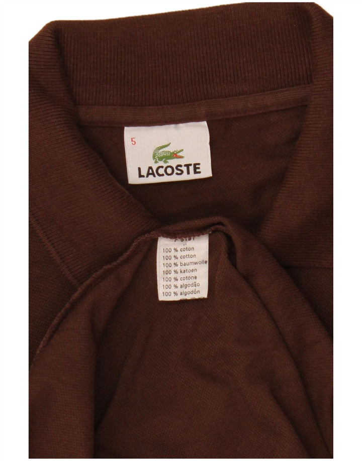 Lacoste Herre poloskjorte str. 5 Stor brun bomuld