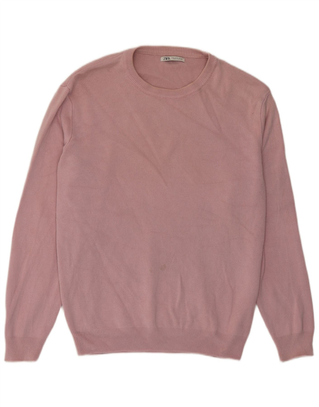 Zara Herre trøjetrøje med rund hals Medium Pink Bomuld