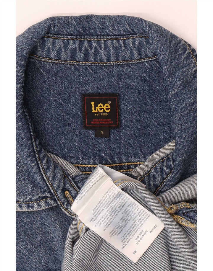 Lee Dame Oversized Pullover Denim Shirt UK 10 Small Blue Cotton