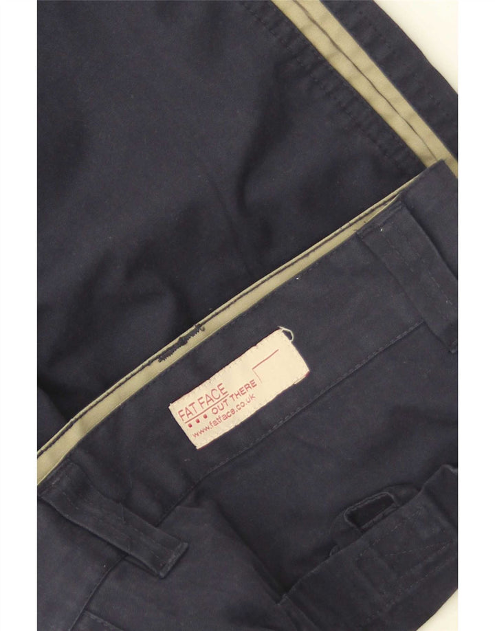 Fat Face Herre Casual Shorts Large W34 Navy Blue Colourblock Polyester