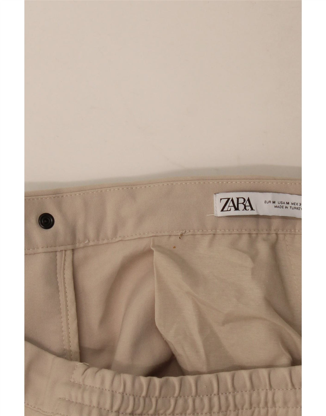 ZARA Joggers til mænd Chinobukser Medium W32 L28 Beige Polyester