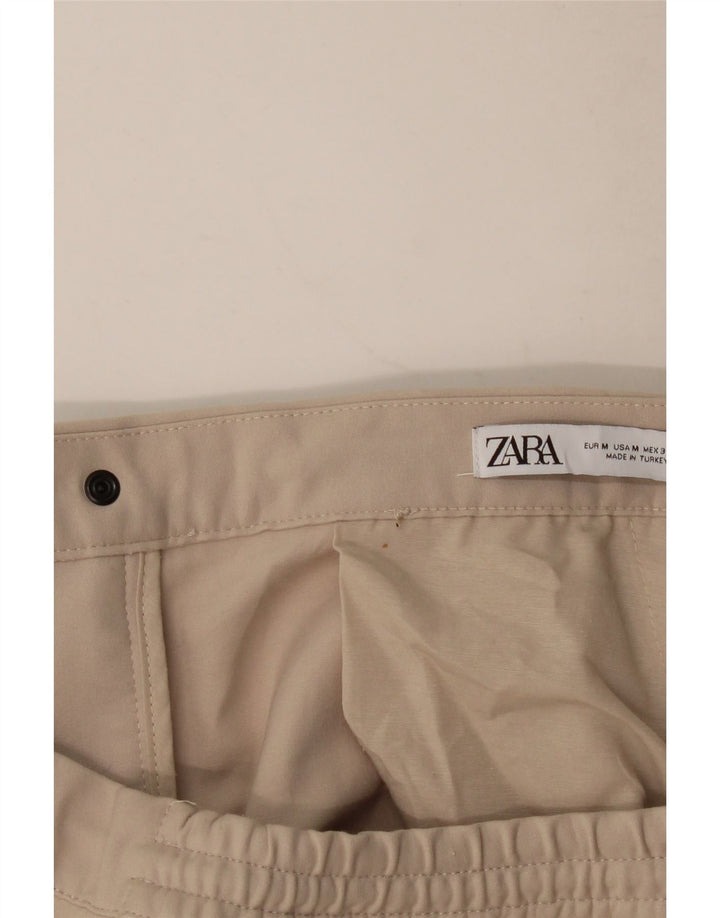 ZARA Joggers til mænd Chinobukser Medium W32 L28 Beige Polyester