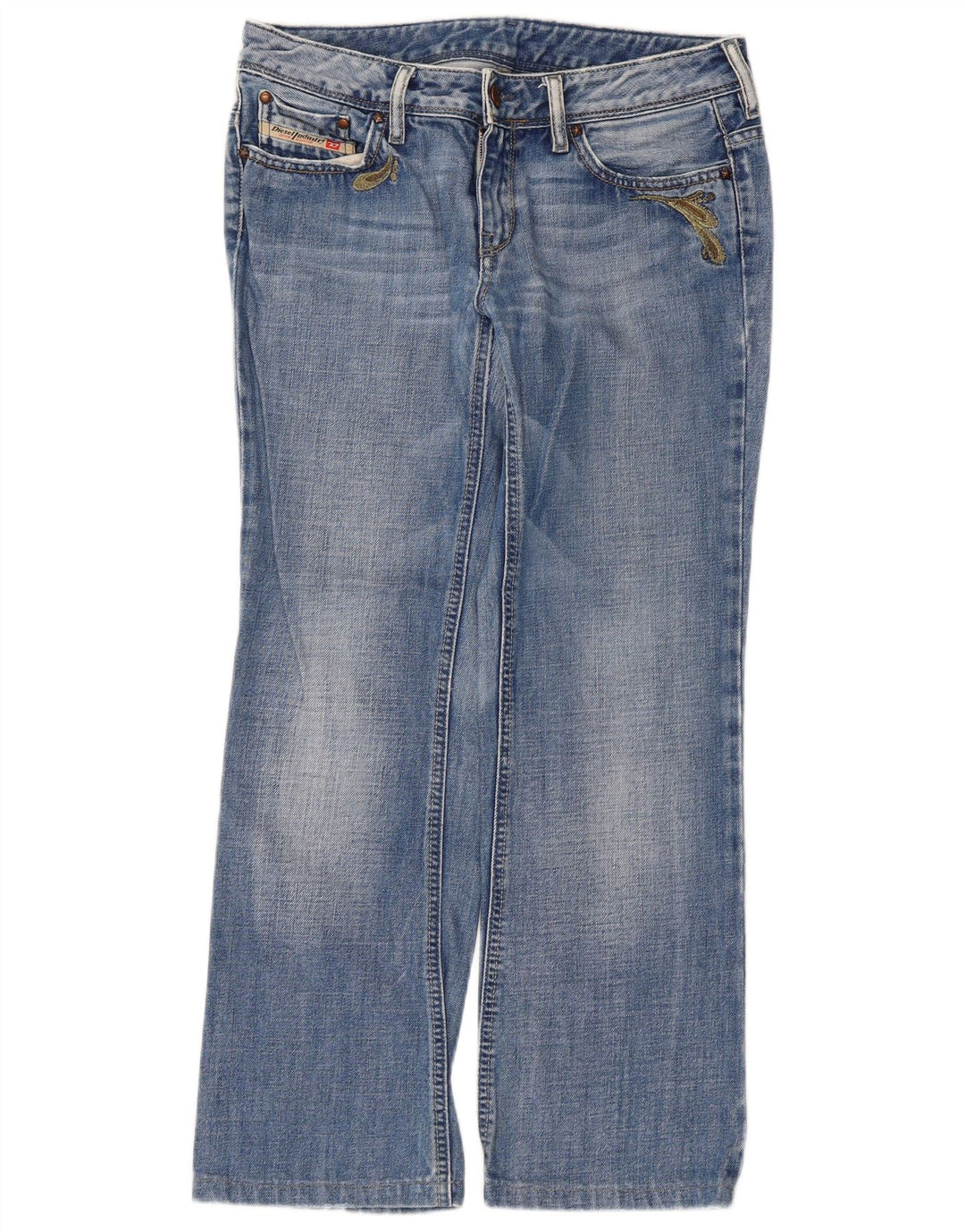 Diesel Dame Bootcut Jeans W30 L27 Blå Bomuld
