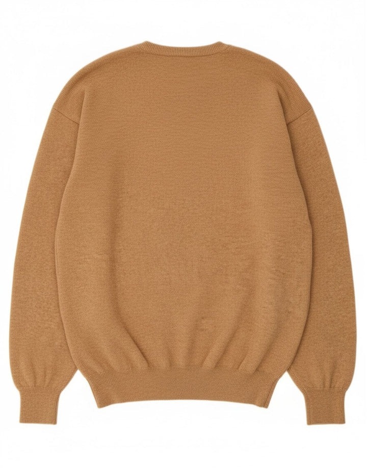 Massimo Dutti Herre V-hals sweater XL Beige Uld