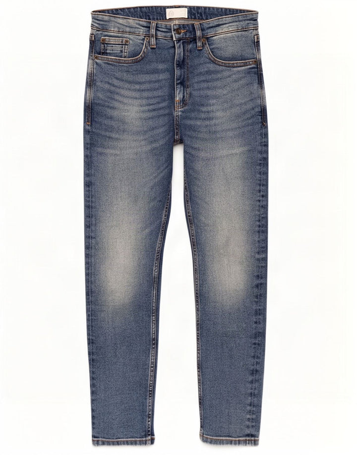 Marks & Spencer Herre Slim Jeans W32 L31 Blå Bomuld