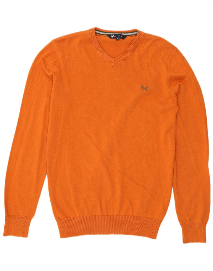 Besætningstøj Herre V-hals sweater lille orange bomuld