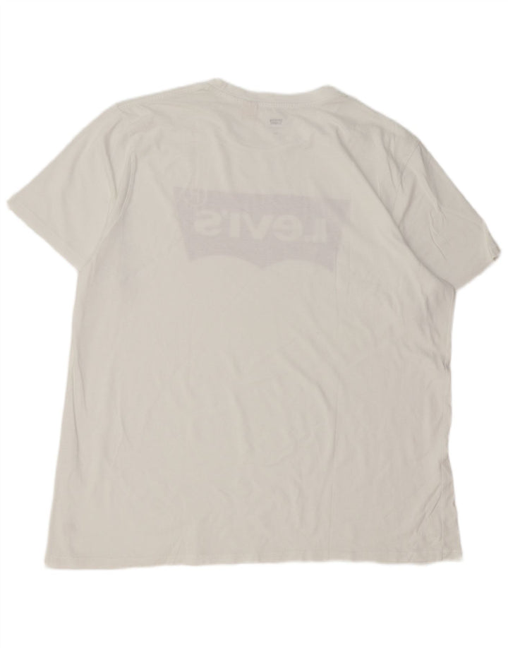 Levi's Herre Grafisk T-Shirt Top 2XL Hvid