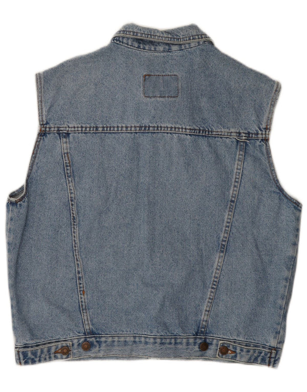 Casucci Herre Denim Gilet UK 40 Large Blue Cotton