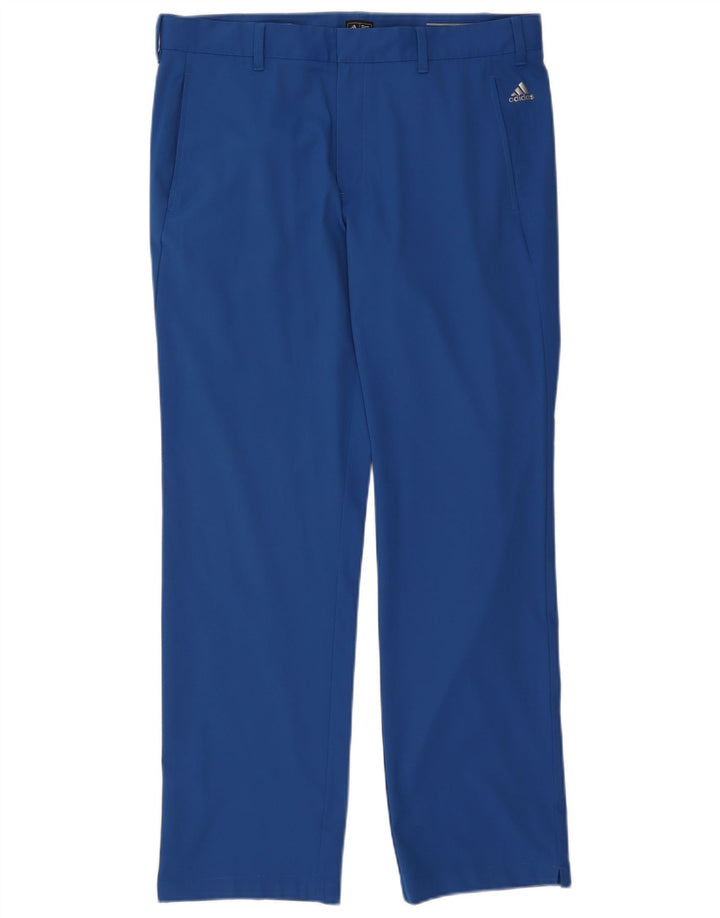 Adidas Straight Chino-bukser til mænd W36 L32 Blå polyester