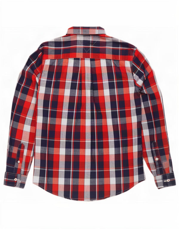 Tommy Hilfiger Herre Custom Fit skjorte, lille marineblå ternet bomuld