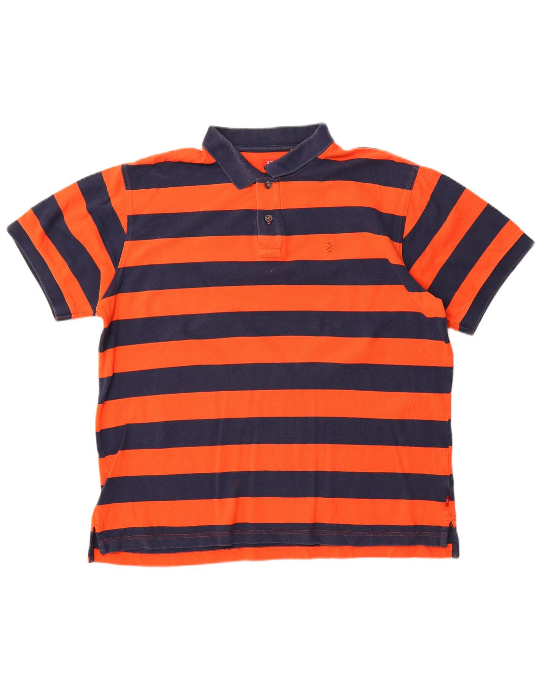 Izod herre poloshirt XL orange stribet bomuld