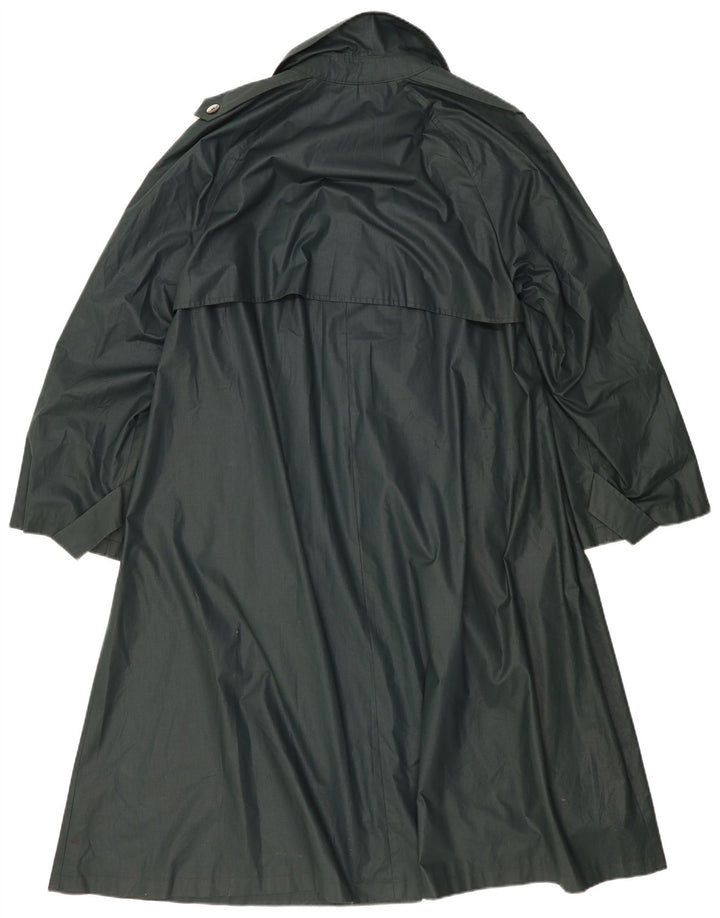 AQUARAMA Womens Trench Coat UK 14 Medium Green Polyester