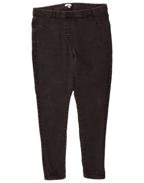M&Co Dame Jegging Jeans UK 18 XL W36 L29 Sort Bomuld