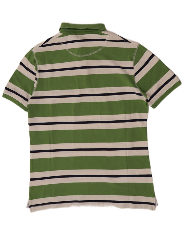Conte of Florence Herre Regular Fit Polo Shirt Medium Grøn Stribet Bomuld